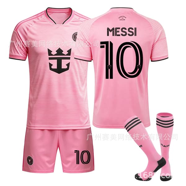 2026 Inter Miami CF Hjemmefodboldtrøje med strømper til børn nr. 10 Messi 22