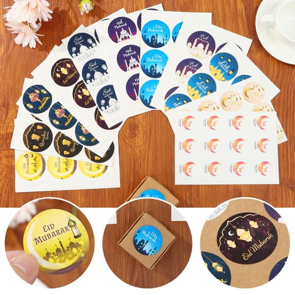 Eid Mubarak Sticker Gaveæsker Forseglings Etiket 4