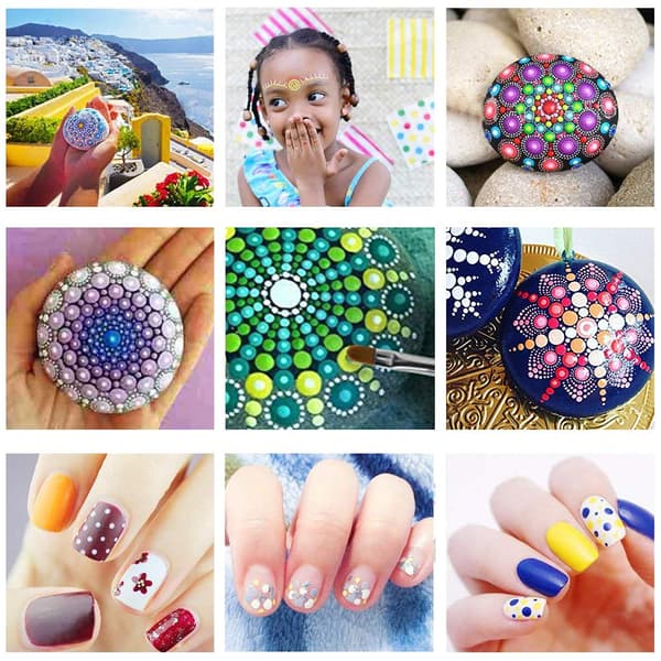 24 stk Mandala Dotting Tool Maling Stein Kunstpenn