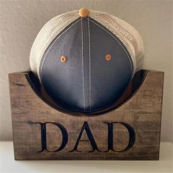 Baseball Hat Holder Rack Rustik Træ Hat Holder SORT Black