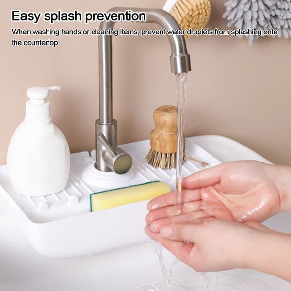 Kran Matte Vask Splash Guard HVIT white
