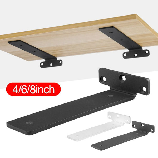 Høyre vinkelbrakett Skrivebordshylle SVART 6TOM black 6inch