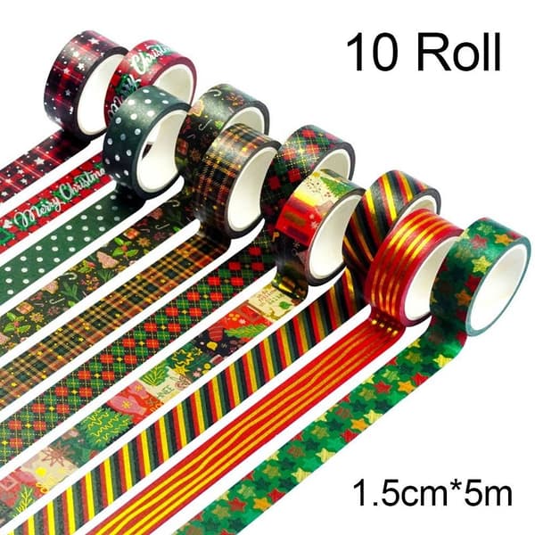 10 rullar juldekorativa set