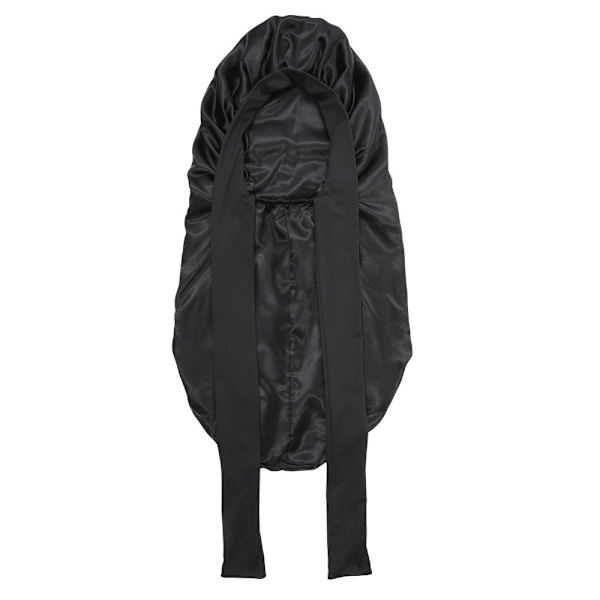 Satin Hair Cap Pitkä päähineet MUSTA black
