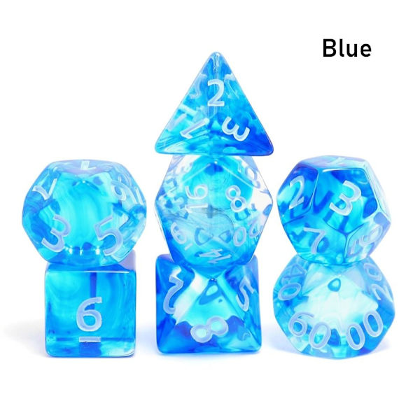 7kpl/ set DND Noppa monitahoinen noppa SININEN SININEN Blue