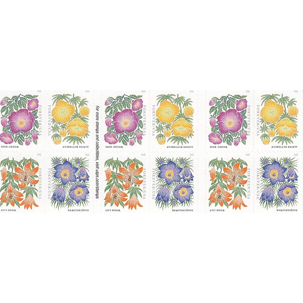 Post Frimerker Fjellflora Blomster Porto