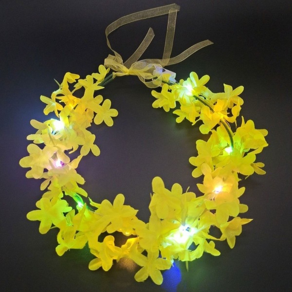 Glödande LED-krans Halloween Crown Flower 1 1 1