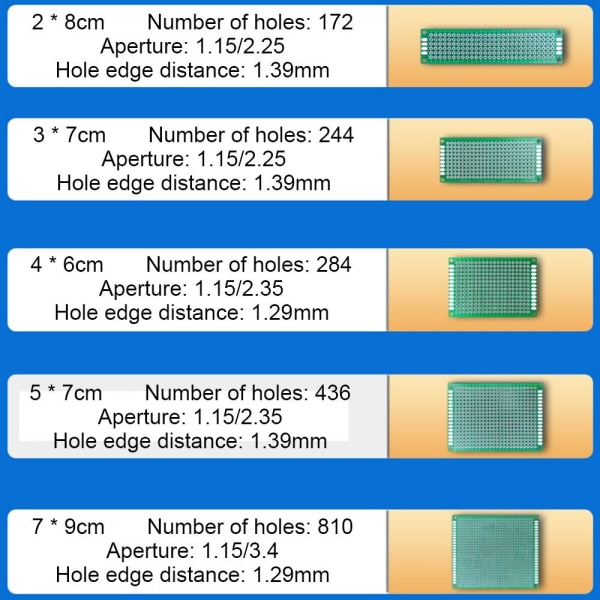 32 stk PCB Board Prototype Kit Printed Circuit Board