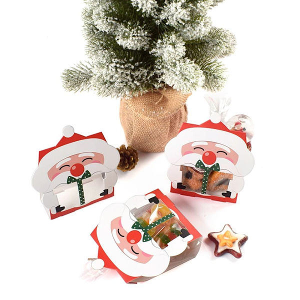 8st Xmas Cookie Bag Candy Box Presentpapperslåda 8pcs