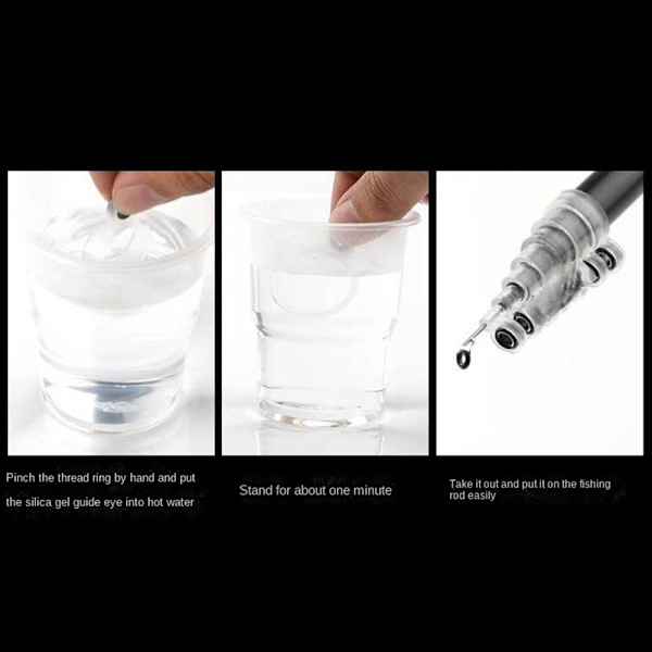 14/22 Stk Fiskestang Wire Ring Fiskeline Guide 14MM 14mm setLuminous