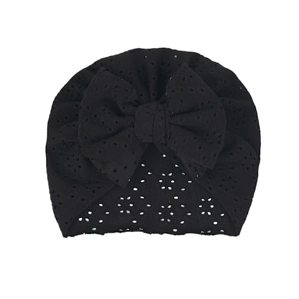 2 Stk Baby Turban Hat Motorhjelm Hat SORT SORT Black