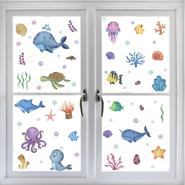 Elektrostatisk mærkat Ocean Animal Decals 2 2 2