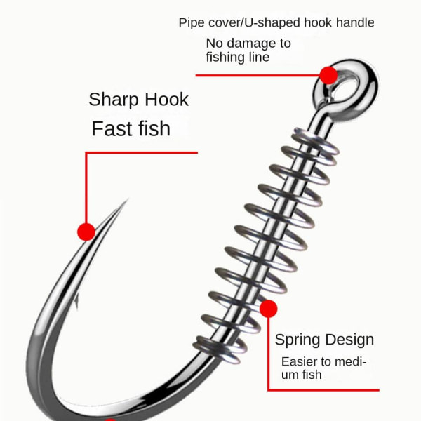 40 st Luminous Spring Fishing Krokar Iseni Hook 7 7