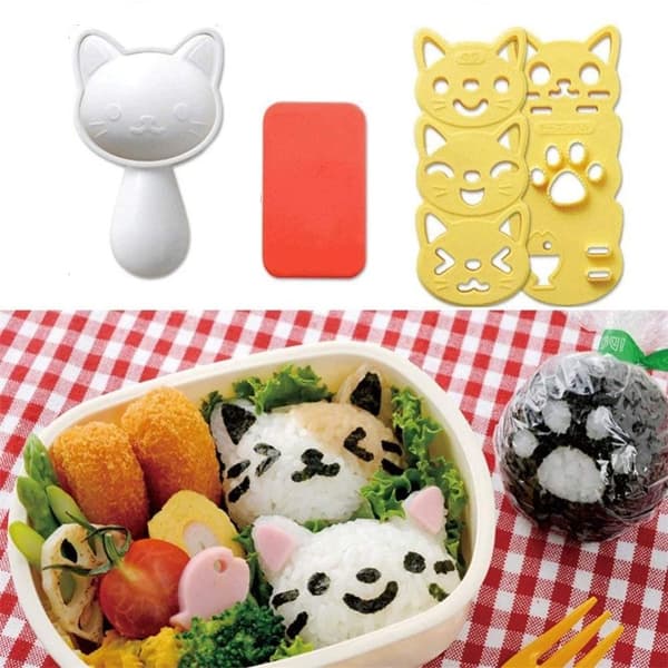 1 Set Söt Kattmönster Sushi Form Bollform