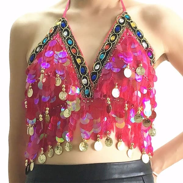 Belly Dance BH Performance Topp RÖD Red