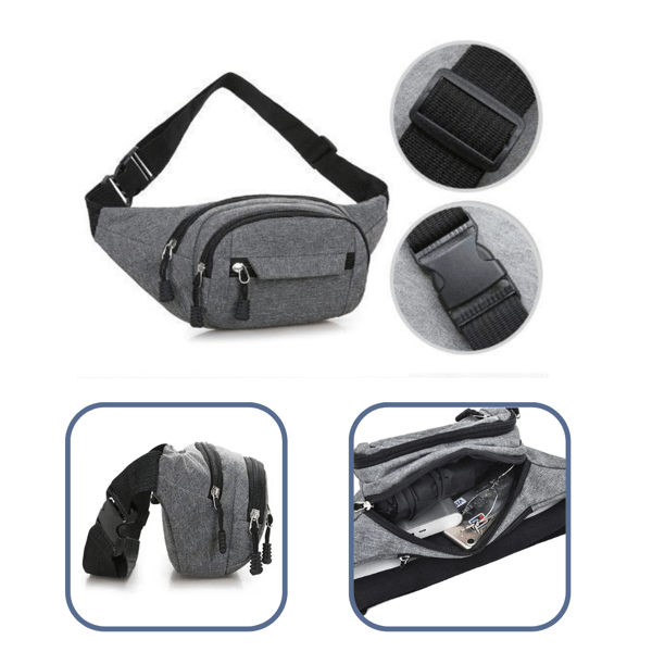Midje Bum Bag Pengebelte GRÅ Grey