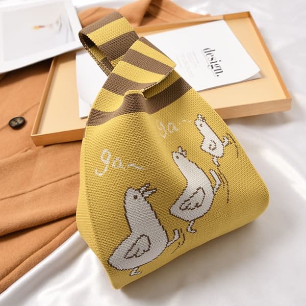 Knit Handbag Tote Bag 9 9 9