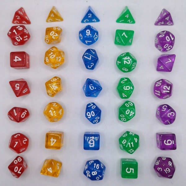 7 st/ set DND-tärningar Polyedriska tärningar STYLE 2 STYLE 2 Style 2