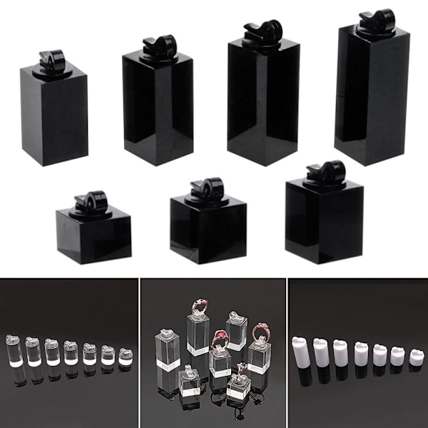 Smykker Udstillingsstativ Ringstativ SORT RUND RUND Black Round-Round