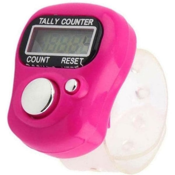 Elektronisk Finger Counter Finger Ring Timer ROSE RED rose red