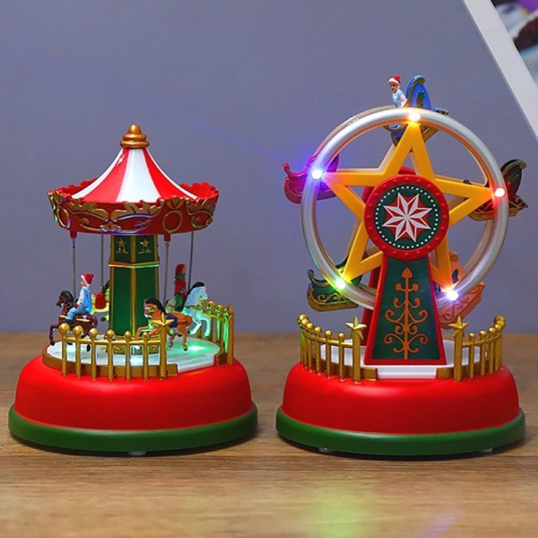 Jouluinen maailmanpyörä Hehkuva musiikkikaruselli MAANPYÖRÄ Ferris Wheel