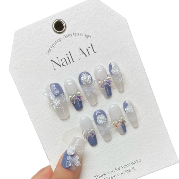 10 stk Pure Manual False Nail Aurora Håndlagde Nails S S