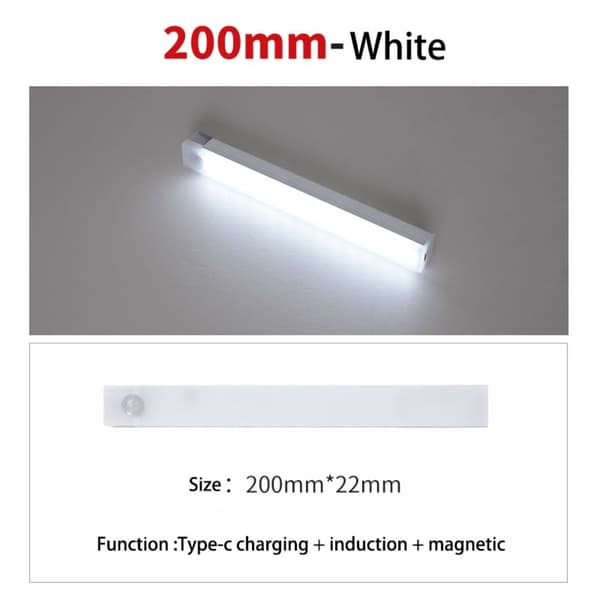 Nattlys Bevegelsessensor Lys HVIT 10CM White 10CM