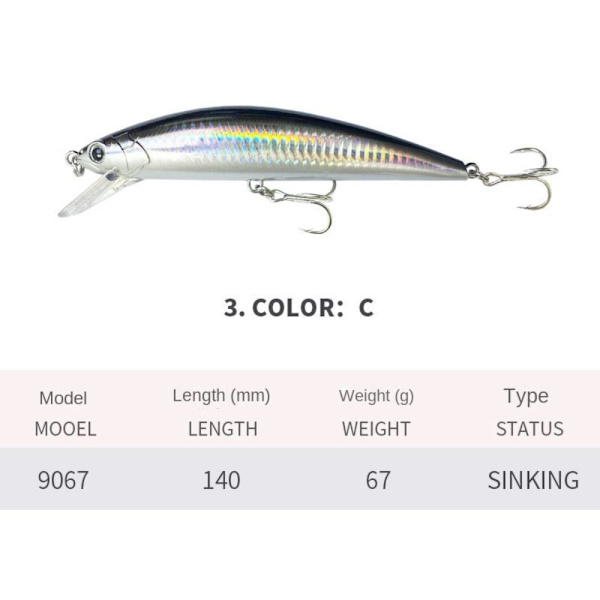 Minnow Fishing Lure Synkende Lure C C C