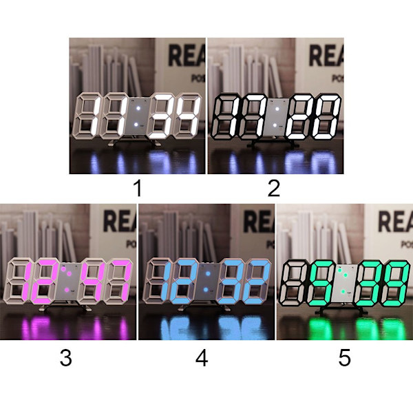 Elektronisk klocka Digital klocka 3 3 3