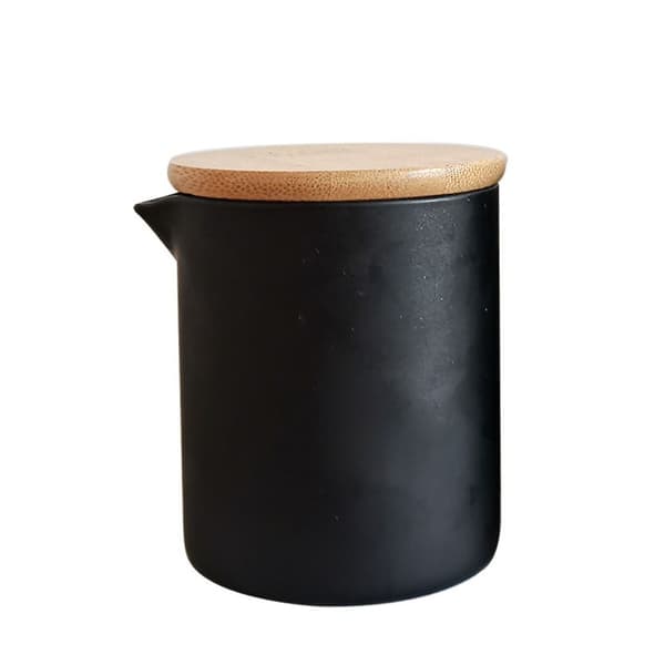 Lysekopp i glass Lysholder voksbeholder black