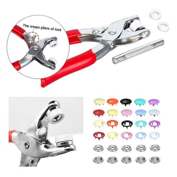 100/200Sets Vaatteet Ompelunapit Nepparit Set 01-without tool