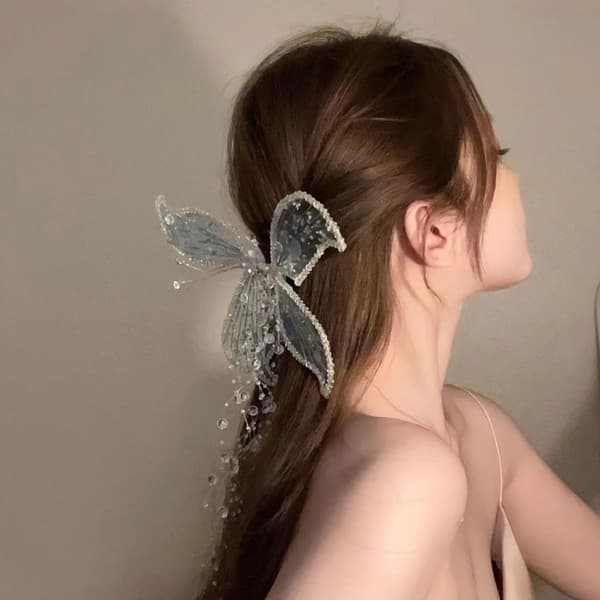 Fairy Ear Hodeplagg Krystall Hårnål HVIT White