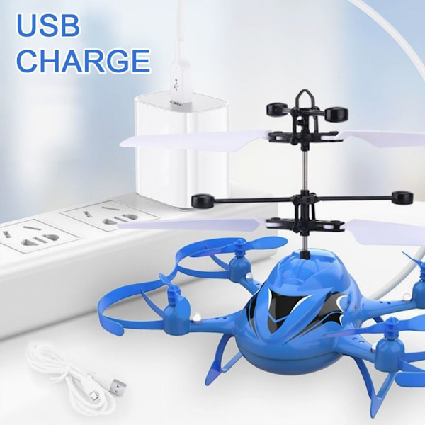 Infraröd sensor Flygplansinduktionsleksak BLÅ INDUKTIONSINDUKTION blue Induction-Induction