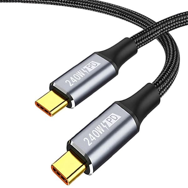 USB C -pikalatauskaapeli Type-C Datajohto MUSTA 1M Black 1m