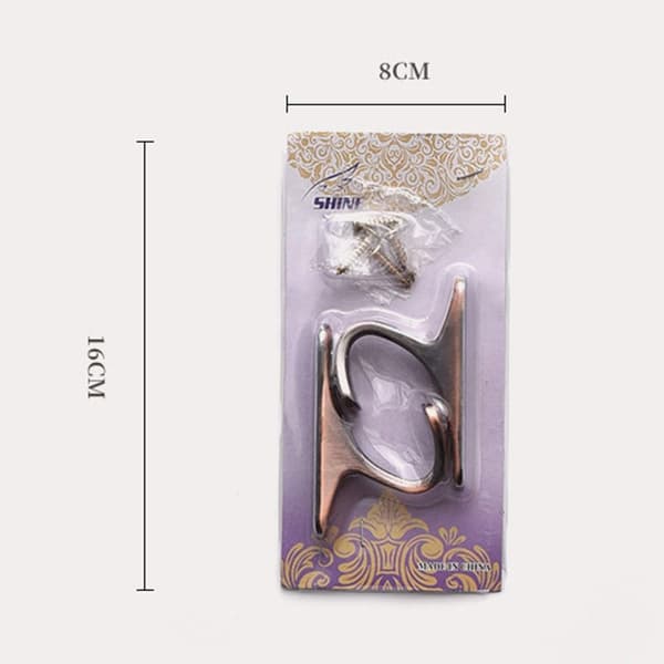 2kpl Verhokiinnitetyt metallikoukut SILVER silver