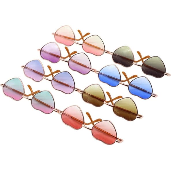 Cute Heart Frame Plush Doll Eyeglasses 2 2 2