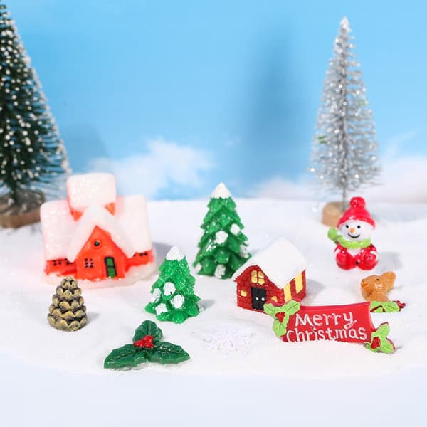5 STK Julepynt Miniaturer Ornamenter B B B