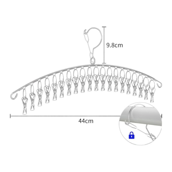 Ruostumattomasta teräksestä valmistettu ripustin Multi Clip Ripustin 10CLIP 10CLIP 10clip