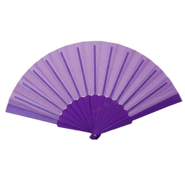 Folding Fan Cloth Håndventilator LILLA Purple