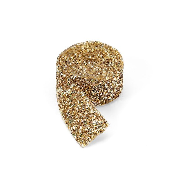 Rhinestone koristeena kristallinauha KULLA 10MM LEVEYS 10MM LEVEYS gold 10mm width-10mm width