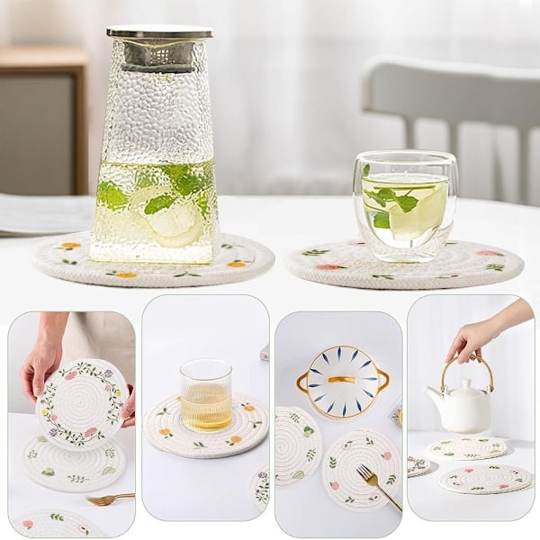 4 kpl käsinkudotut set käsinkudotut lasinaluset 4 kpl 4 kpl 4 PCS
