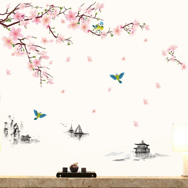 Wall Stickers Pink Flowers Wall Art Decals