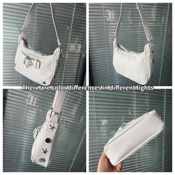 Star Handbags Skulder Underarm Veske HVIT white