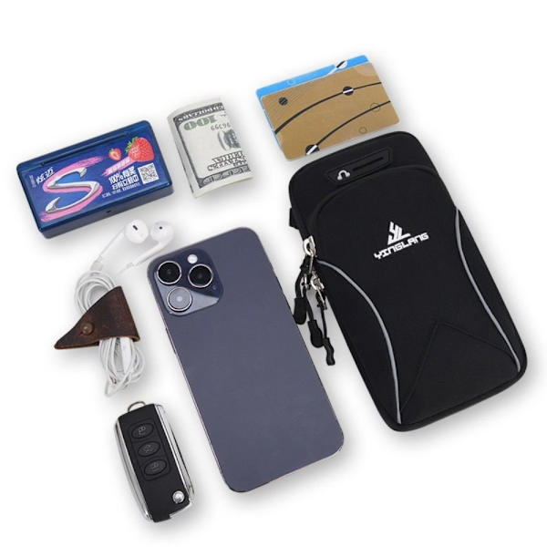 Running Wrist Bag Sports Phone Arm Bag LJUSBLÅ Light Blue