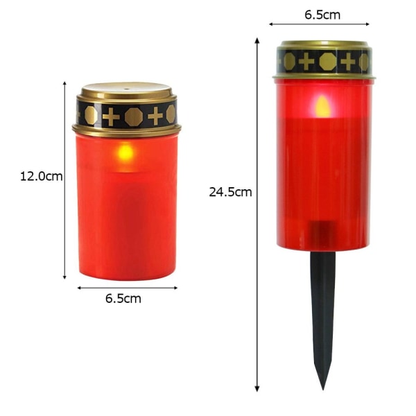 Solar Grave Light Plen Light RØD STIL-1 STIL-1 Red Style-1-Style-1