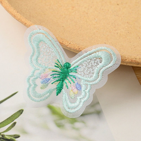 Butterfly Cloth Patches Butterfly Broderade spetskläder Mixed Color
