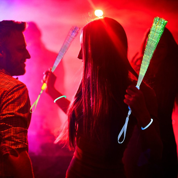 Glow Fiber Optic Wand Light Up Stick Glow Sticks Random color