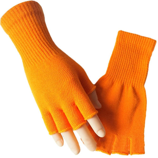 Neulotut hanskat Pitkät lapaset ORANSSI Orange