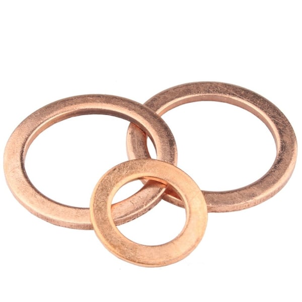 50 stk/100 stk kobberskive flad ringpakning 50 stk. M8X13X1MM 50Pcs M8x13x1mm