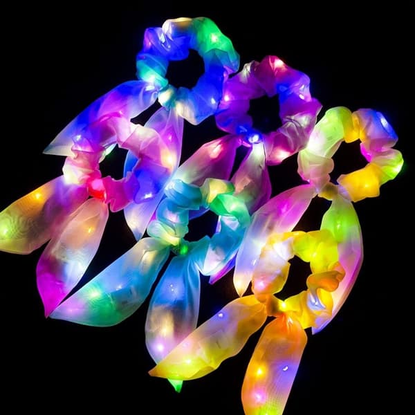 6 stk LED lysende hårbånd Hårtau hårbånd